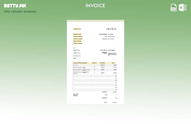 шаблон за основна ИТ фактура во модерен стил